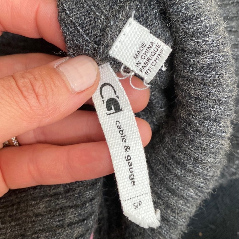 Cable and gauge sweater